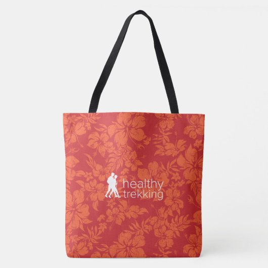 Healthy Trekking Hawaiian Hibiscus Red Beach Bag Tote Bag (Voorkant)