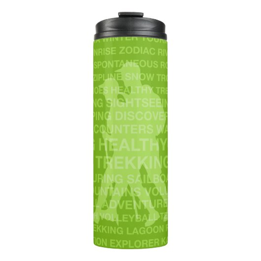 Healthy Trekking Lime Green Travel Thermosbeker (Voorkant)