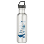 Healthy Trekking Navy Blue Logo Revel Waterfles (Voorkant)