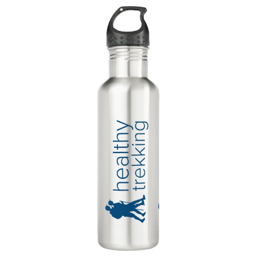Healthy Trekking Navy Blue Logo Revel Waterfles (Voorkant)
