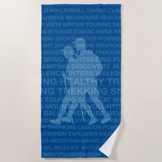Healthy Trekking Royal Blue Strandlaken (Voorkant)