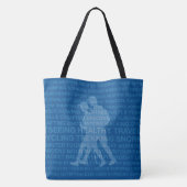 Healthy Trekking Royal Blue Wordbeach tas (Achterkant)