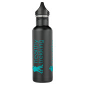 Healthy Trekking Turquoise Logo Travel Waterfles (Links)