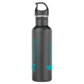 Healthy Trekking Turquoise Logo Travel Waterfles (Achterkant)