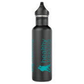 Healthy Trekking Turquoise Logo Travel Waterfles (Rechts)
