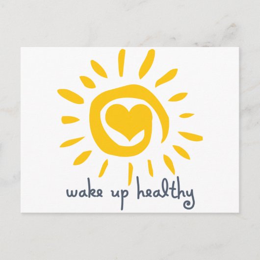 Healthy wakker worden briefkaart (Voorkant)
