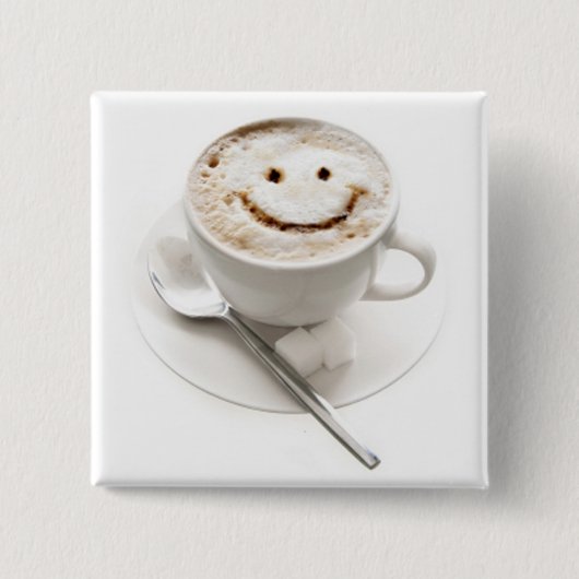HealthyCoffee leuke knoppenbadge Vierkante Button 5,1 Cm (Voorkant)