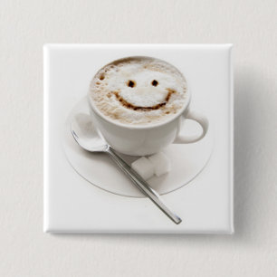 HealthyCoffee leuke knoppenbadge Vierkante Button 5,1 Cm