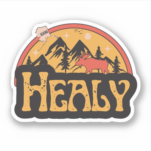 Healy, Alaska Sticker (Voorkant)