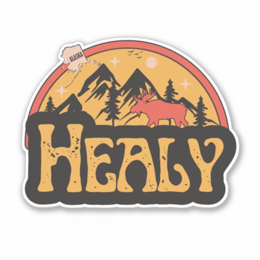 Healy, Alaska Sticker (Voorkant)