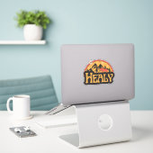 Healy, Alaska Sticker (Laptop op bureau)
