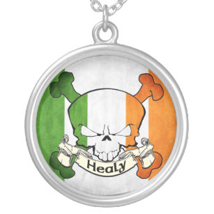Healy Irish Skull Zilver Vergulden Ketting