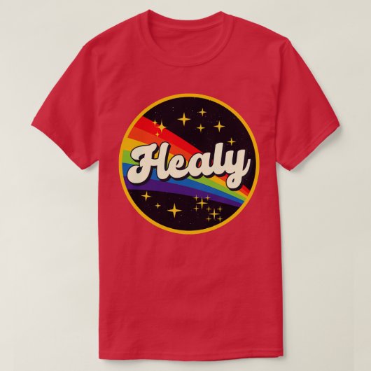 Healy regenboog in ruimte  stijl t-shirt (Design voorkant)