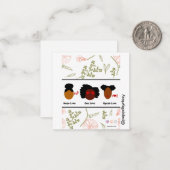 Hear Love, See Love, Speak Love Flat Card Notitiekaartje (Voorkant / Achterkant in situ)