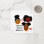 Hear Love, See Love, Speak Love Flat Card Notitiekaartje (Voorkant / Achterkant in situ)