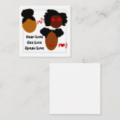 Hear Love, See Love, Speak Love Flat Card Notitiekaartje (Voorkant / Achterkant)