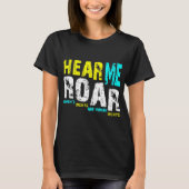 Hear Me Roar I Am Feminist T-shirt (Voorkant)