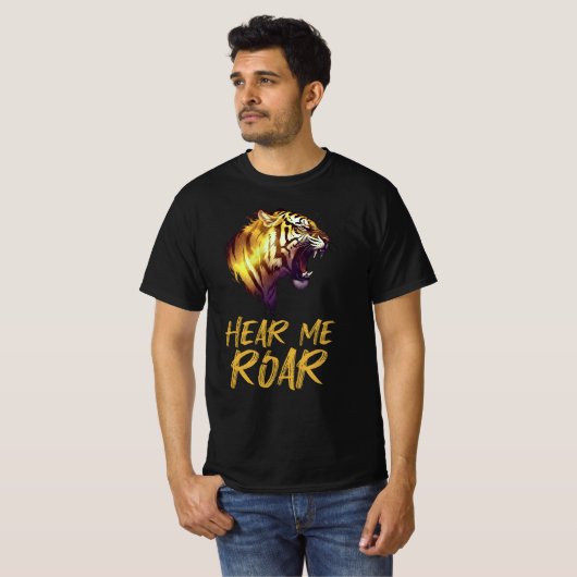 Hear Me Roar, Tiger Head Graphic T-shirt (Voorkant volledig)