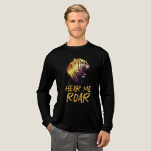 Hear Me Roar, Tijger Hoofd Grafisch Tri-Blend Shirt