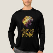Hear Me Roar, Tijger Hoofd Grafisch Tri-Blend Shirt (Voorkant volledig)
