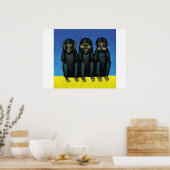 "HEAR no Evil, SEE no Evil, SPEAK no Evil" Poster (Keuken)