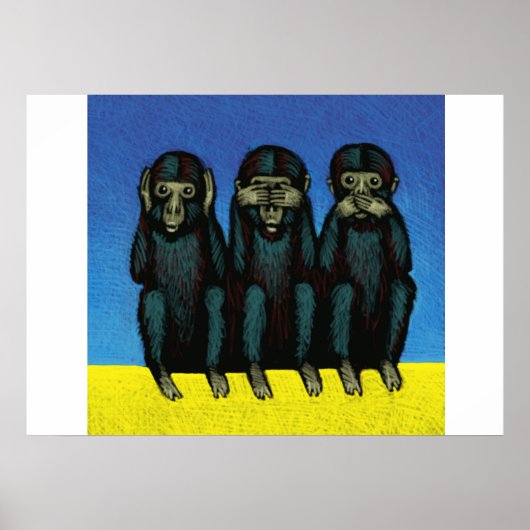 "HEAR no Evil, SEE no Evil, SPEAK no Evil" Poster (Voorkant)