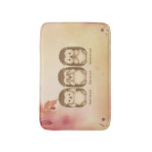 hear, see and speak no evil cute Hedgehogs Badmat (Voorkant Verticaal)