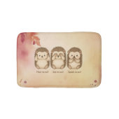 hear, see and speak no evil cute Hedgehogs Badmat (Voorkant)