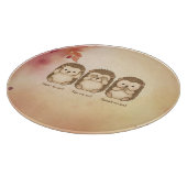 hear, see and speak no evil cute Hedgehogs Snijplank (Hoek)