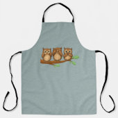 Hear, See, and Speak No Evil Owls Schort (Voorkant)