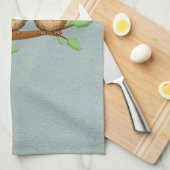 Hear, See, and Speak No Evil Owls Theedoek (Quarter Fold)