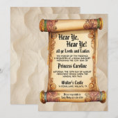 Hear Ye, Hear Ye! Medieval Royal Birthday Kaart (Voorkant / Achterkant)