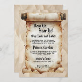 Hear Ye, Hear Ye! Medieval Royal Birthday Kaart (Voorkant / Achterkant)