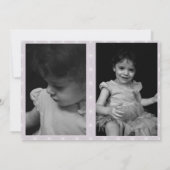 "Hear Ye, Hear Ye" Paarse glinsterende uitnodiging (Achterkant)