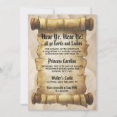 Hear Ye Medieval Renaissance Royal Birthday Kaart (Voorkant)