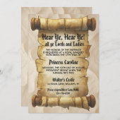 Hear Ye Medieval Renaissance Royal Birthday Kaart (Voorkant / Achterkant)