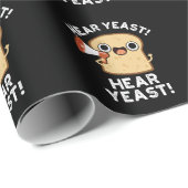 Hear YEast Hear Yeast Funny Bread Pun Dark BG Cadeaupapier (Rol Hoek)