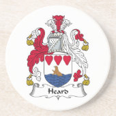 Heard Family Crest Zandsteen Onderzetter (Voorkant)