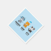 Heard Saw Ate No Bird Party Napkins Servet (Hoek)