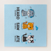 Heard Saw Ate No Bird Puzzle (20x20) Legpuzzel (Horizontaal)