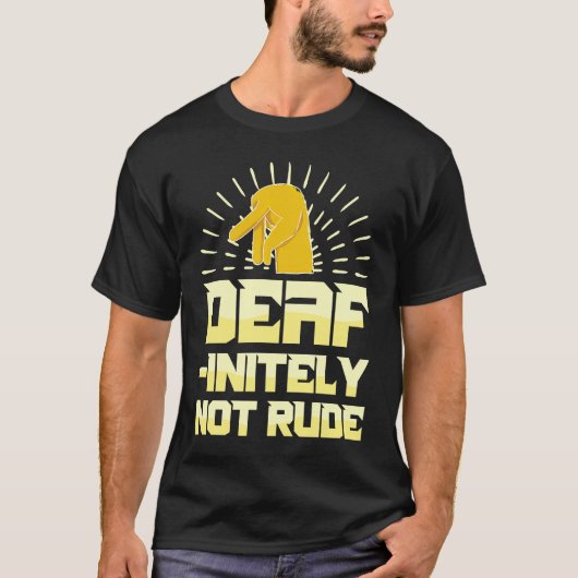 Hearing Aid Deaf Pride ASL hand sign language Deaf T-shirt (Voorkant)