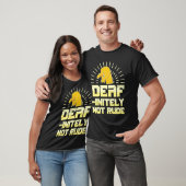 Hearing Aid Deaf Pride ASL hand sign language Deaf T-shirt (Unisex)