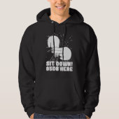 Hearing Aid Deaf Pride ASL hand sign language sit  Hoodie (Voorkant)
