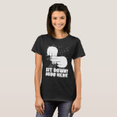 Hearing Aid Deaf Pride ASL hand sign language sit T-shirt (Voorkant volledig)