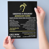 Hearing Aid Design, Audioloog, Audiology Clinic Flyer (Hand)