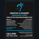 Hearing Aid Design, Audioloog, Audiology Clinic Flyer<br><div class="desc">Het ontwerp van de steun van het gehoor,  audioloog,  audiologie klinische Adverteren flyers door de opslag van het Visitekaartje.</div>