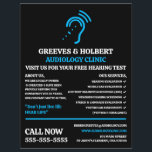 Hearing Aid Design, Audioloog, Audiology Clinic Flyer<br><div class="desc">Het ontwerp van de steun van het gehoor,  audioloog,  audiologie klinische Adverteren flyers door de opslag van het Visitekaartje.</div>