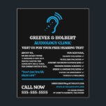 Hearing Aid Design, Audioloog, Audiology Clinic Flyer<br><div class="desc">Het ontwerp van de steun van het gehoor,  audioloog,  audiologie klinische Adverteren flyers door de opslag van het Visitekaartje.</div>