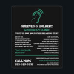 Hearing Aid Design, Audioloog, Audiology Clinic Flyer<br><div class="desc">Het ontwerp van de steun van het gehoor,  audioloog,  audiologie klinische Adverteren flyers door de opslag van het Visitekaartje.</div>