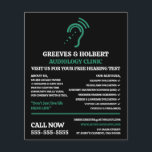 Hearing Aid Design, Audioloog, Audiology Clinic Flyer<br><div class="desc">Het ontwerp van de steun van het gehoor,  audioloog,  audiologie klinische Adverteren flyers door de opslag van het Visitekaartje.</div>